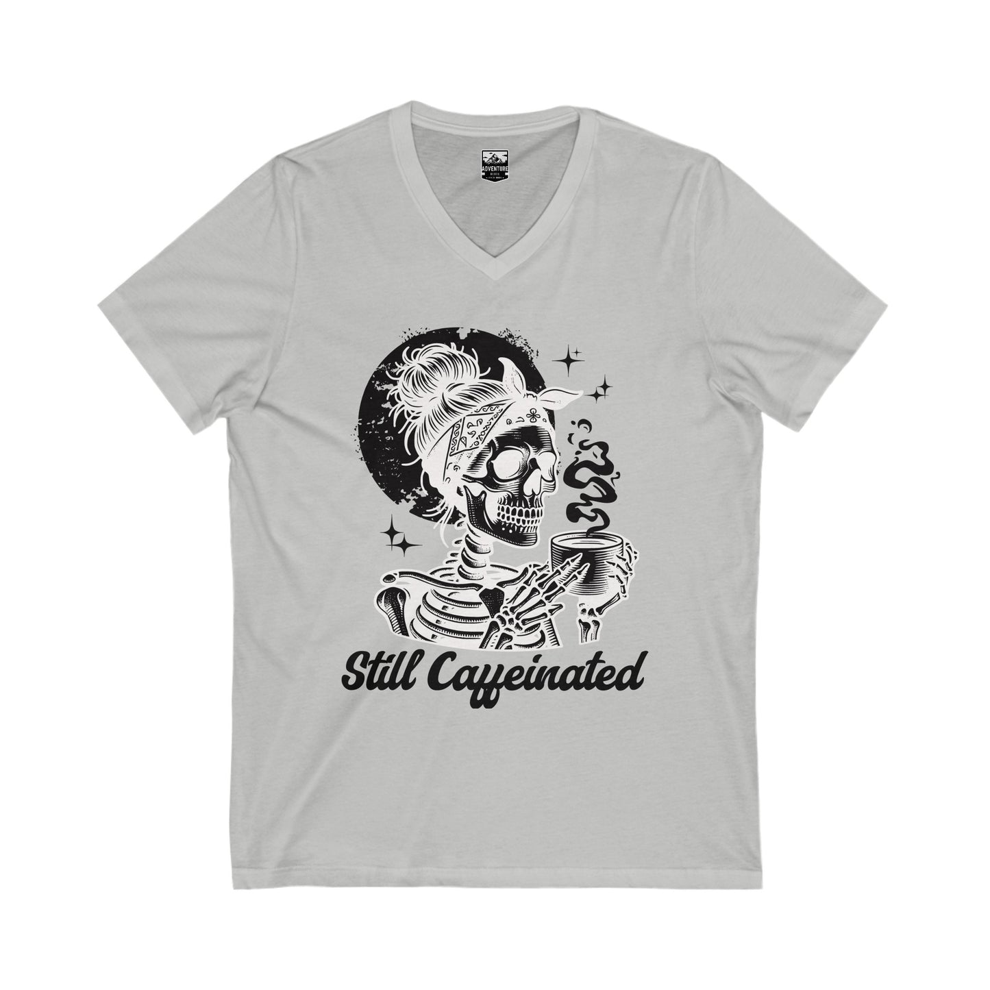 Women's Still Caffeinated V-Neck Tee