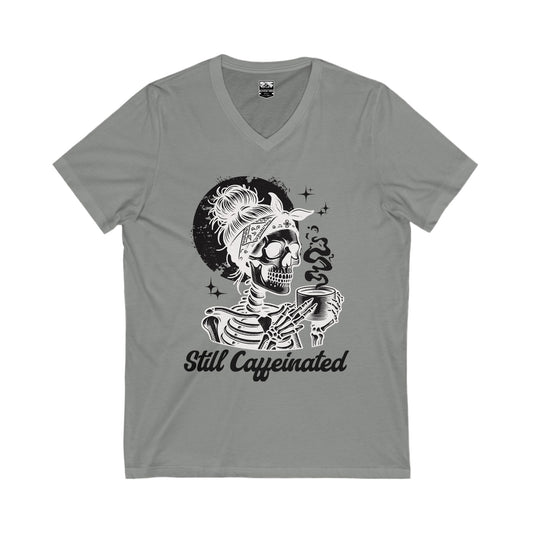 Women's Still Caffeinated V-Neck Tee