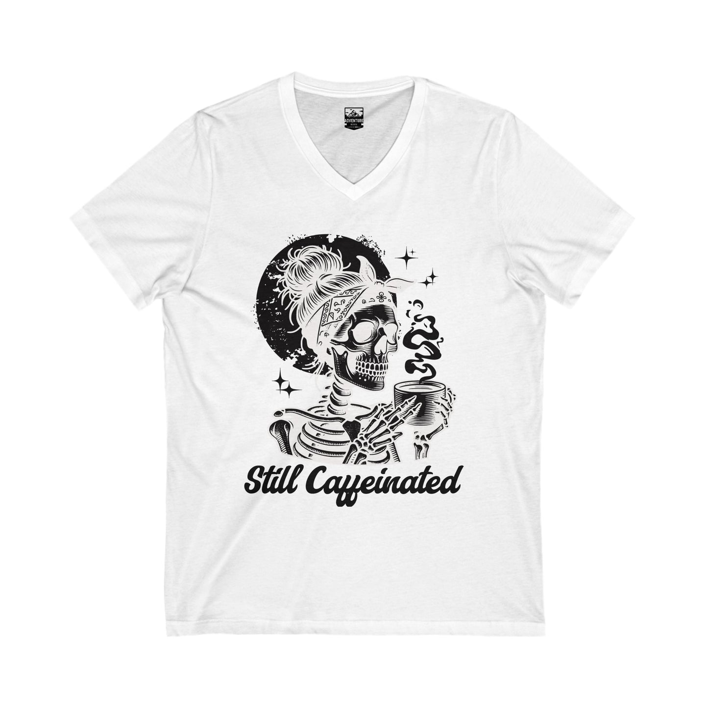 Women's Still Caffeinated V-Neck Tee